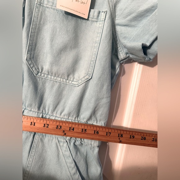 NWT SHOW ME YOUR MUMU | Revolve | XL Cannon Romper Spring Blue Denim Cotton NICE - Picture 11 of 16
